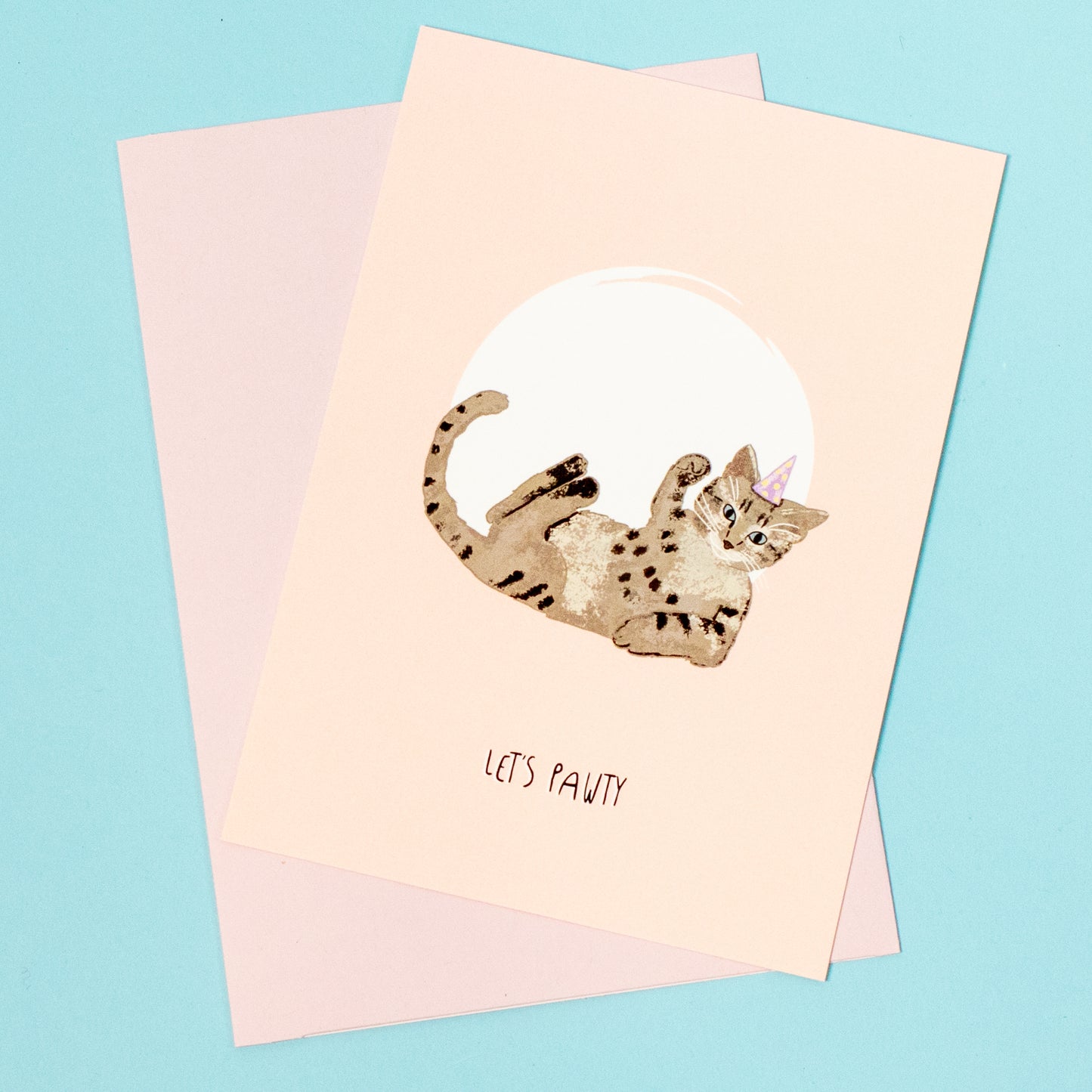 Let's Pawty Kitten Greeting Card