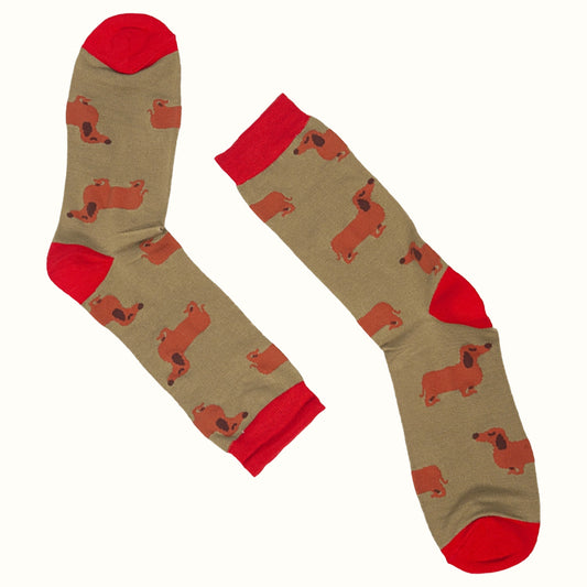 Mens Dachshund Bamboo Socks