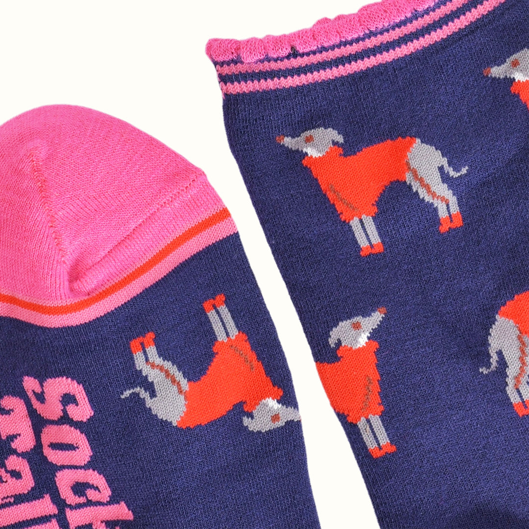 Women's Bamboo Socks - Greyhound