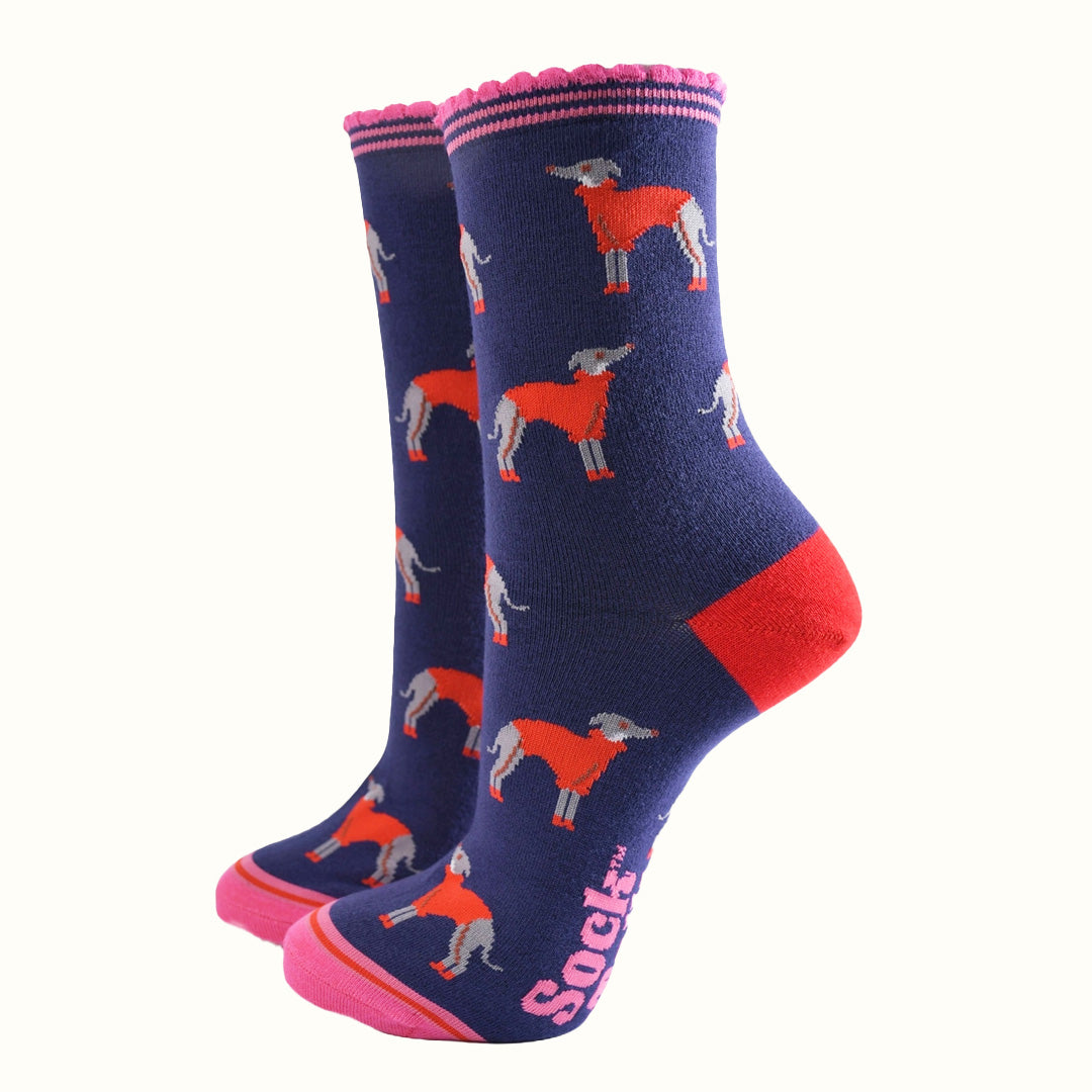 Women's Bamboo Socks - Greyhound