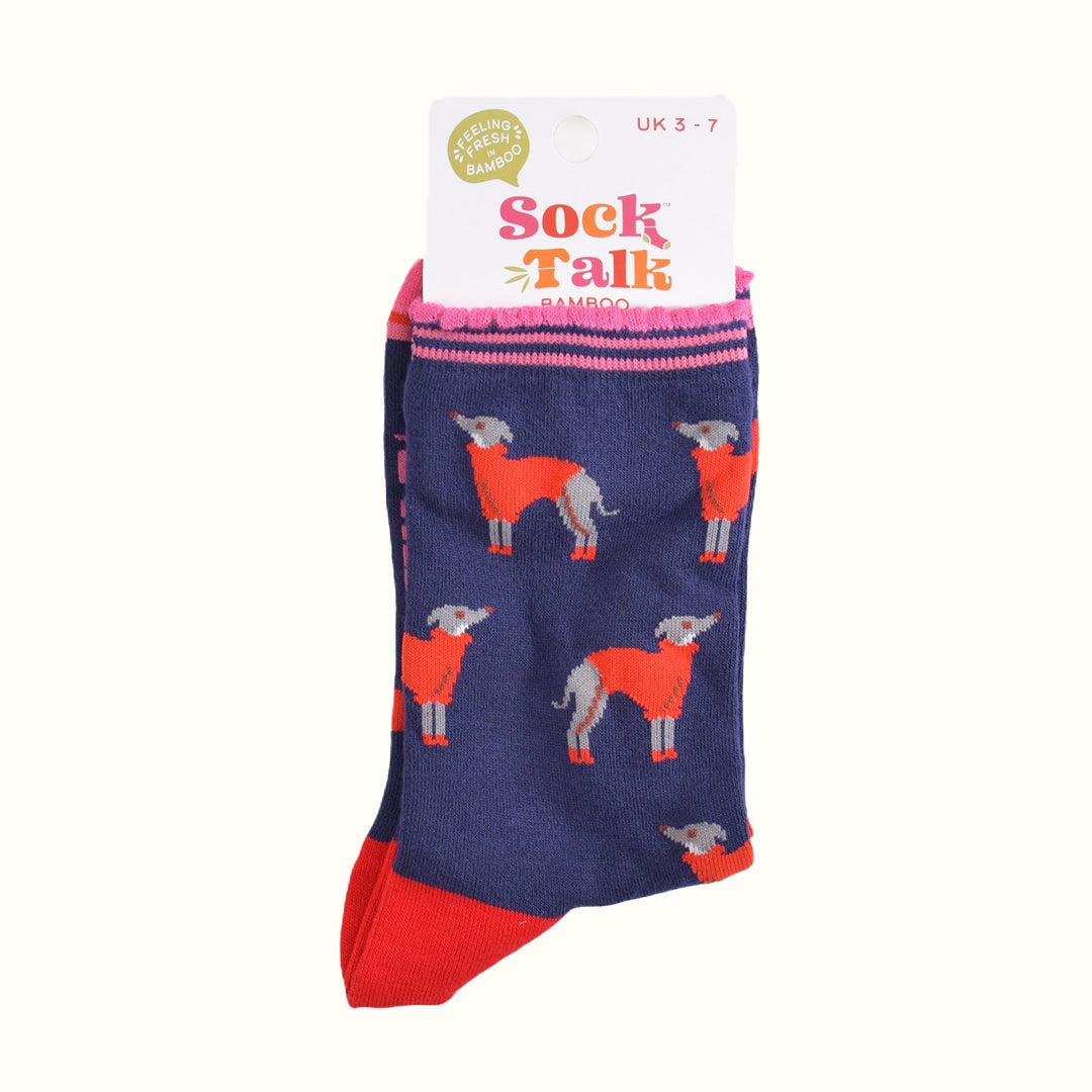 Women's Bamboo Socks - Greyhound